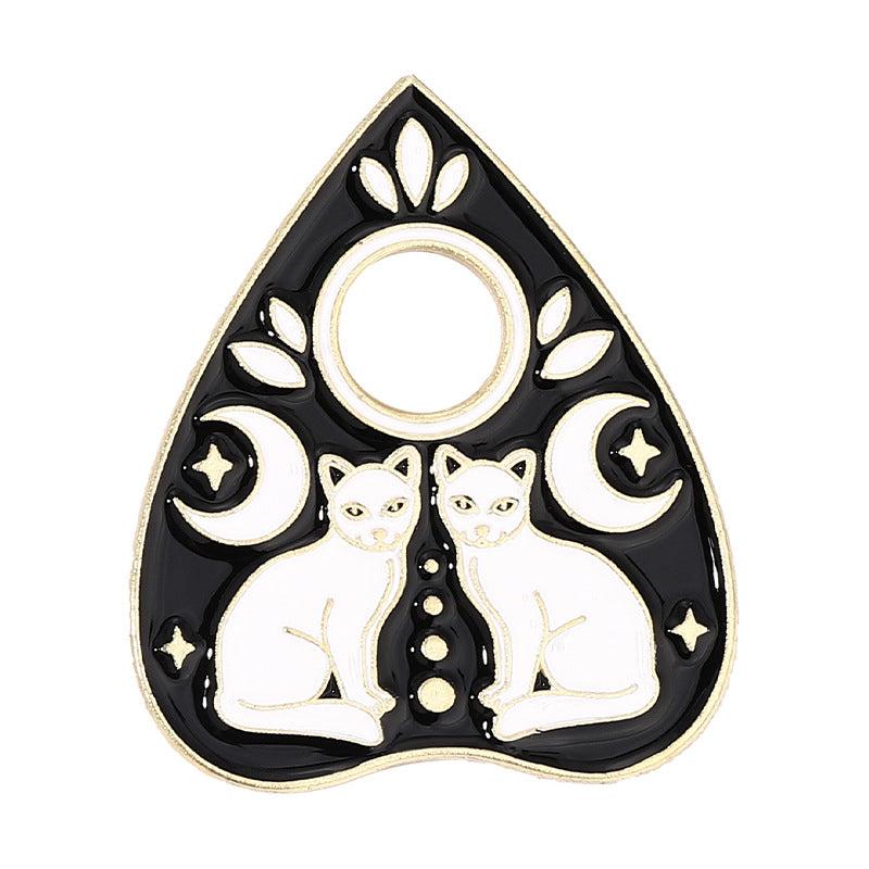 Skull Wizard Cat Brooch For Men Pins