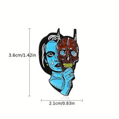 Skin Beauty Mask Jewelry Brooch Geometric Alloy Pin