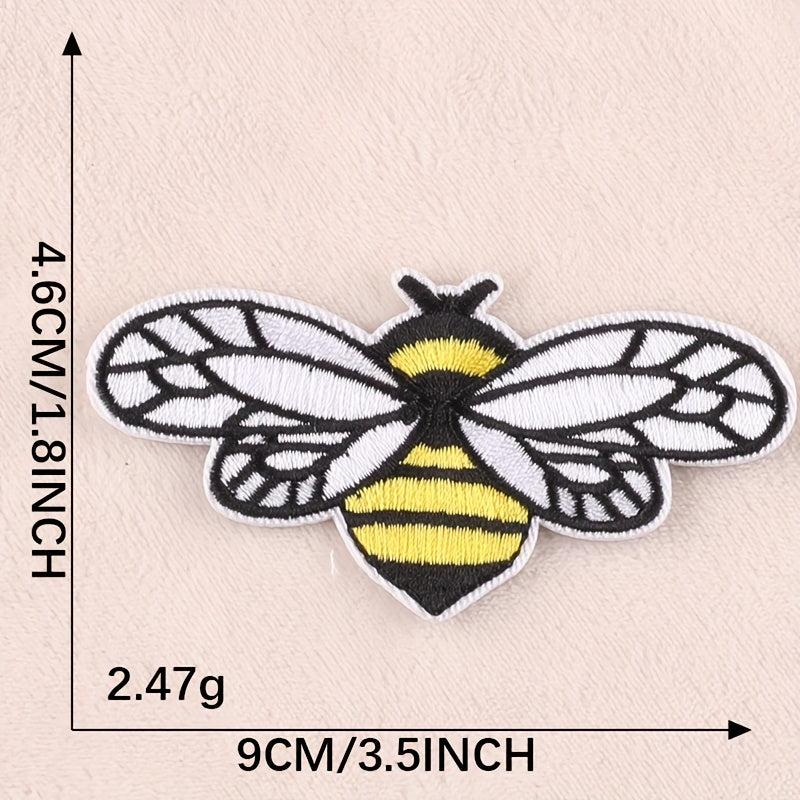 3pcs Bee Embroidery Patches Ironing Stickers DIY Girls Clothing Accessory