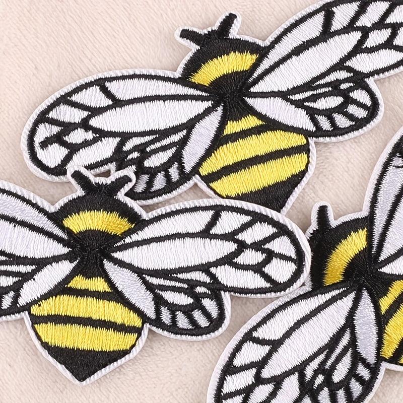 3pcs Bee Embroidery Patches Ironing Stickers DIY Girls Clothing Accessory