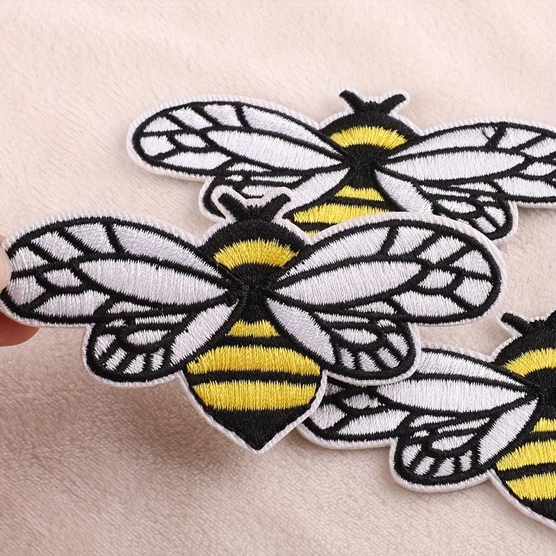 3pcs Bee Embroidery Patches Ironing Stickers DIY Girls Clothing Accessory