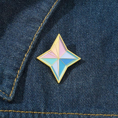 Casual Metal Star Brooch - God Stone Game Souvenir