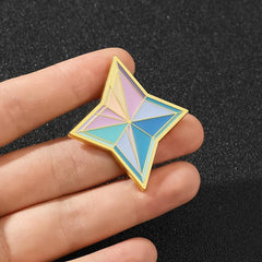 Casual Metal Star Brooch - God Stone Game Souvenir