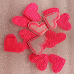 Mix Embroidered Heart Patches Small Love Heart Stickers DIY Fabric Appliques