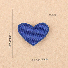 Mix Embroidered Heart Patches Small Love Heart Stickers DIY Fabric Appliques