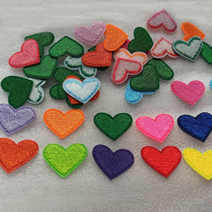 Mix Embroidered Heart Patches Small Love Heart Stickers DIY Fabric Appliques