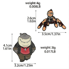 Men's Animal Alloy Drip Oil Brooch for Backpack Clothes