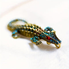 Crocodile Brooch Men's Suit Business Pin Decoration Animals Pattern Metal Badges