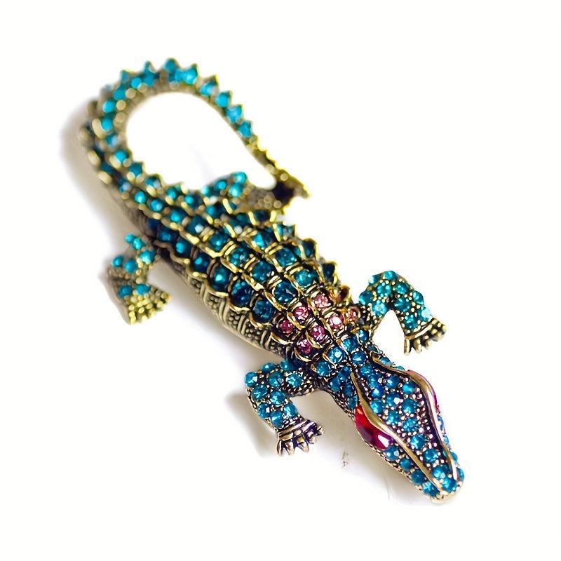 Crocodile Brooch Men's Suit Business Pin Decoration Animals Pattern Metal Badges