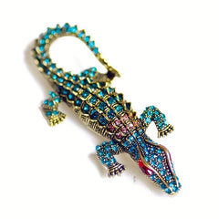 Crocodile Brooch Men's Suit Business Pin Decoration Animals Pattern Metal Badges
