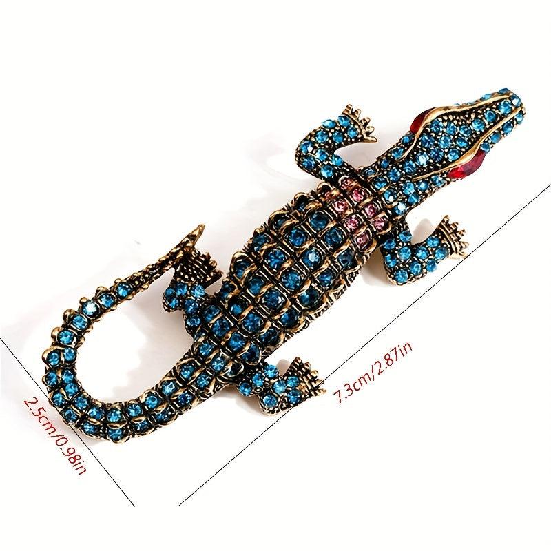 Crocodile Brooch Men's Suit Business Pin Decoration Animals Pattern Metal Badges