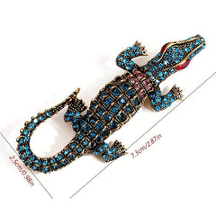 Crocodile Brooch Men's Suit Business Pin Decoration Animals Pattern Metal Badges
