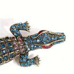 Crocodile Brooch Men's Suit Business Pin Decoration Animals Pattern Metal Badges