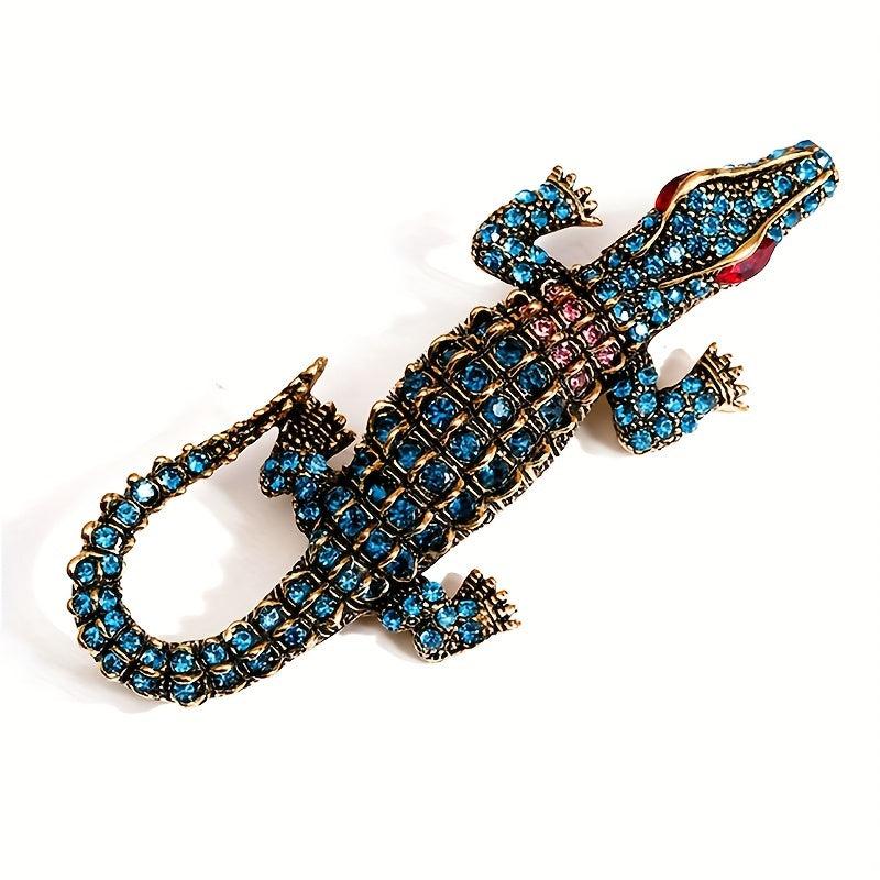 Crocodile Brooch Men's Suit Business Pin Decoration Animals Pattern Metal Badges