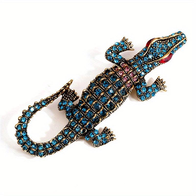 Crocodile Brooch Men's Suit Business Pin Decoration Animals Pattern Metal Badges