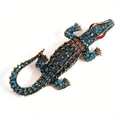 Crocodile Brooch Men's Suit Business Pin Decoration Animals Pattern Metal Badges
