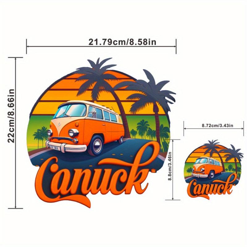 Canuck Van Retro Decals Heat Transfer Patches Stickers
