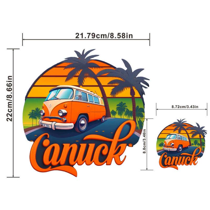 Canuck Van Retro Decals Heat Transfer Patches Stickers