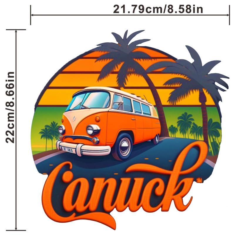 Canuck Van Retro Decals Heat Transfer Patches Stickers