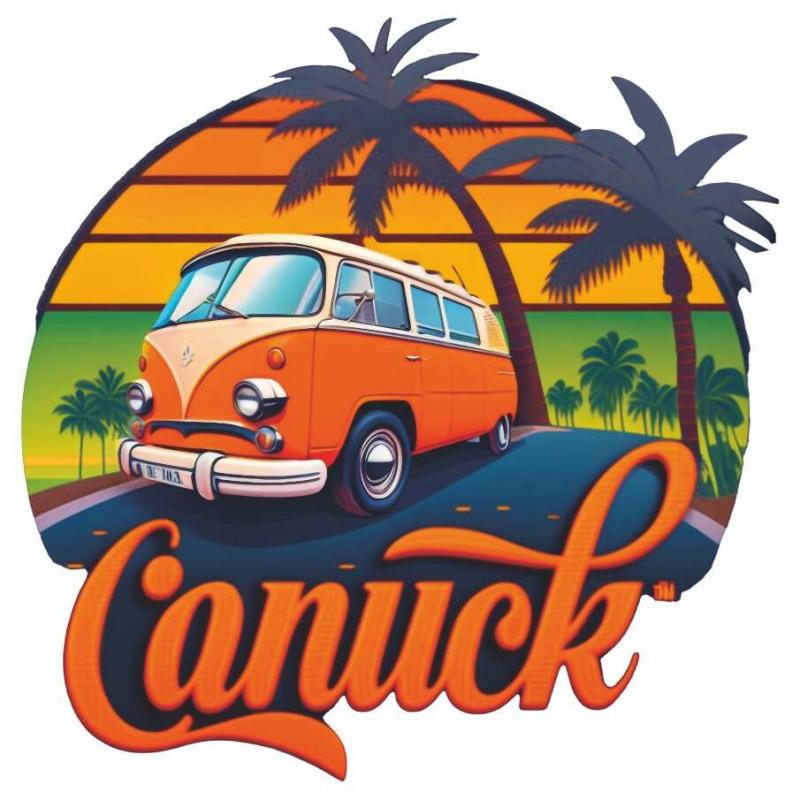 Canuck Van Retro Decals Heat Transfer Patches Stickers