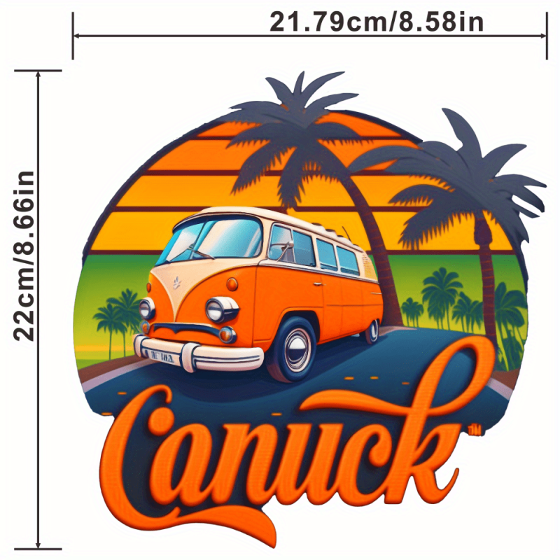 Canuck Van Retro Decals Heat Transfer Patches Stickers