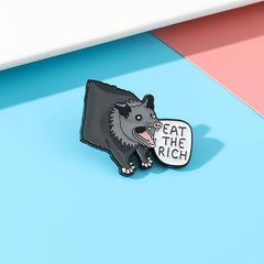 Wild Boar Alloy Brooch Backpack Accessory