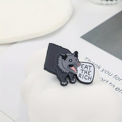 Wild Boar Alloy Brooch Backpack Accessory