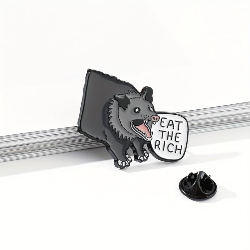 Wild Boar Alloy Brooch Backpack Accessory