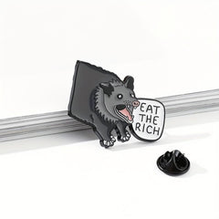 Wild Boar Alloy Brooch Backpack Accessory