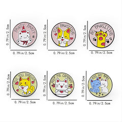 Round Cat And Dog Paw Brooch, 6 Styles