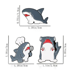Shark Shaped Brooch Set