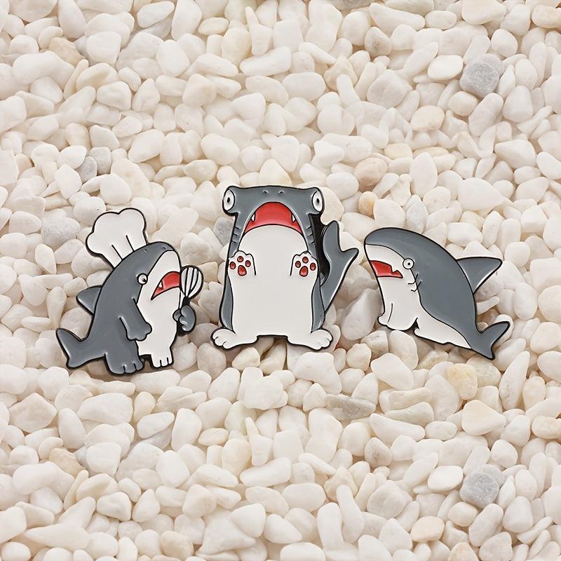Shark Shaped Brooch Set