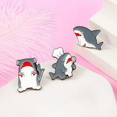 Shark Shaped Brooch Set