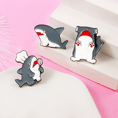 Shark Shaped Brooch Set