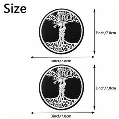 2pcs Tree Of Life Celtic Love Iron On Patches Sew On Embroidered Applique