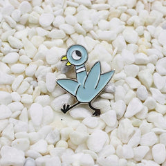 Teal Duck Enamel Brooch Dancing Duck Lapel Pin For Men