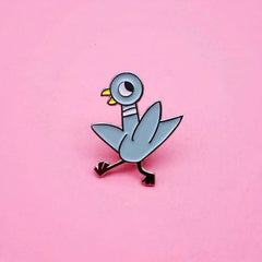 Teal Duck Enamel Brooch Dancing Duck Lapel Pin For Men