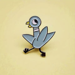 Teal Duck Enamel Brooch Dancing Duck Lapel Pin For Men