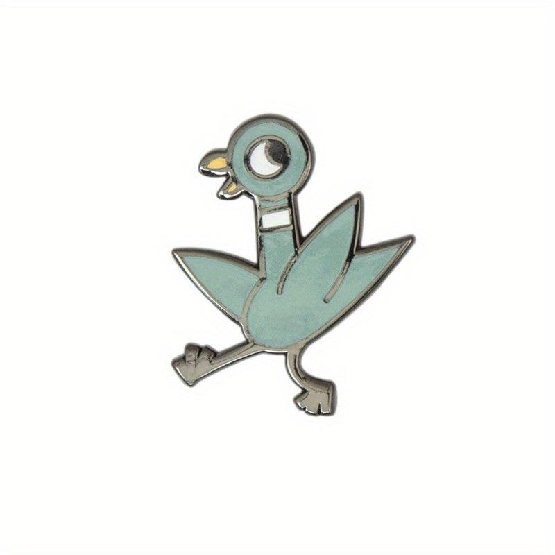 Teal Duck Enamel Brooch Dancing Duck Lapel Pin For Men