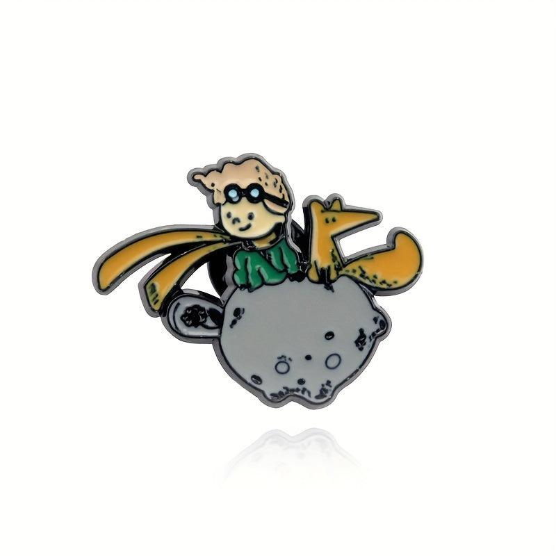 Alloy Brooch For Men Fox Boy Overlooking Distance Pin