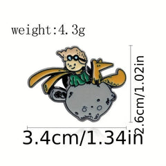 Alloy Brooch For Men Fox Boy Overlooking Distance Pin