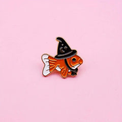 Little Fish Wearing Pointed Hat Goldfish Brooch Birthday Christmas Gift