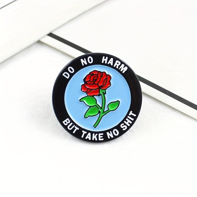 Geometric Rose Emblem Brooch