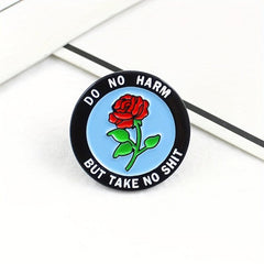Geometric Rose Emblem Brooch
