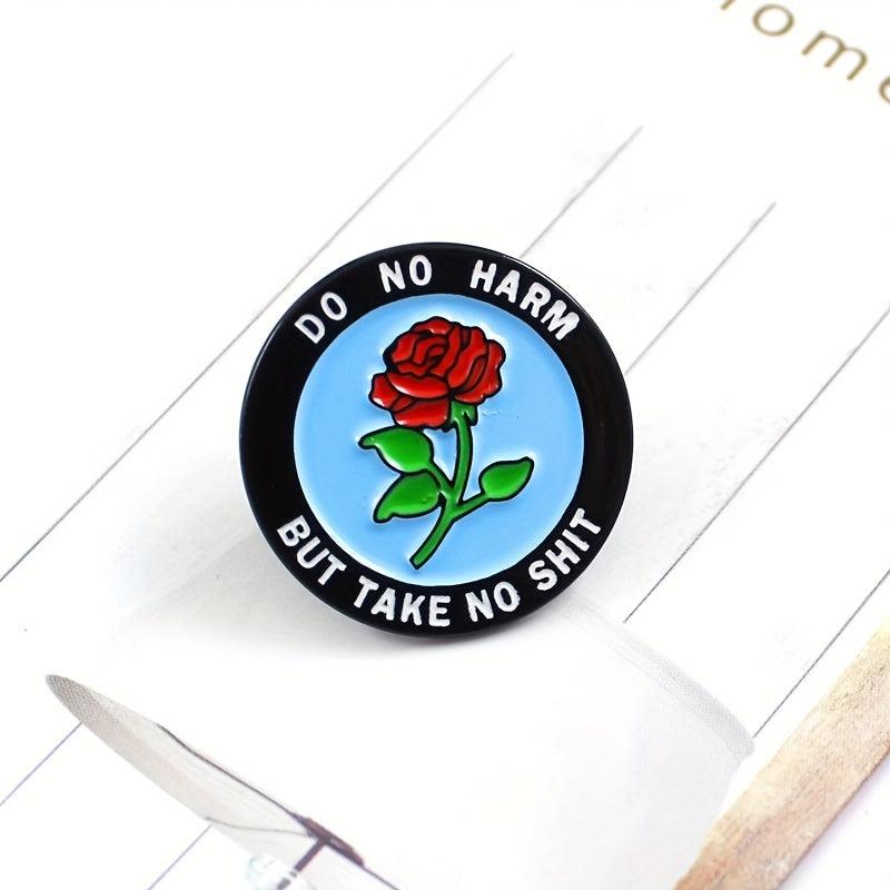 Geometric Rose Emblem Brooch