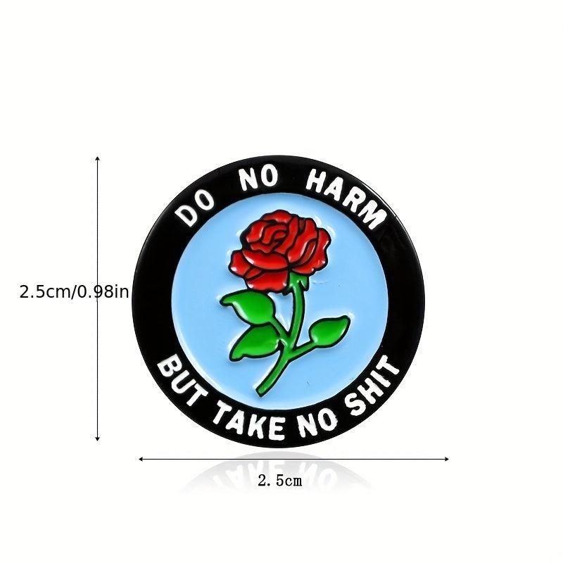 Geometric Rose Emblem Brooch