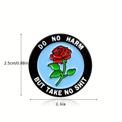Geometric Rose Emblem Brooch