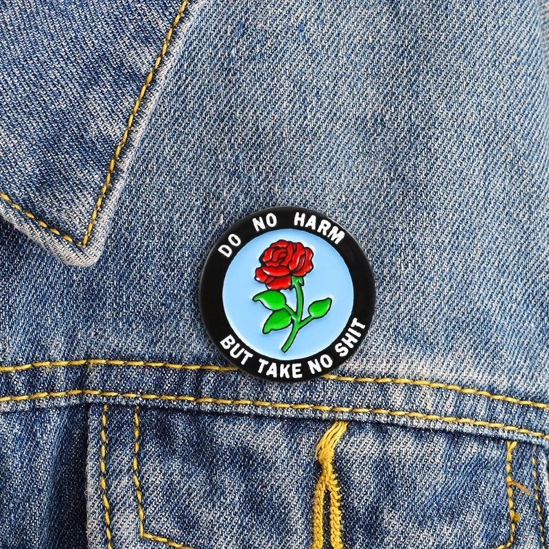 Geometric Rose Emblem Brooch