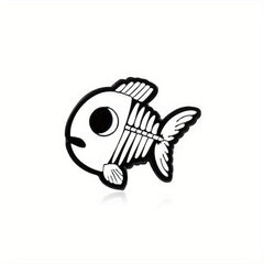 Cartoon Fish Bone Jewelry Brooch, Enamel Pins