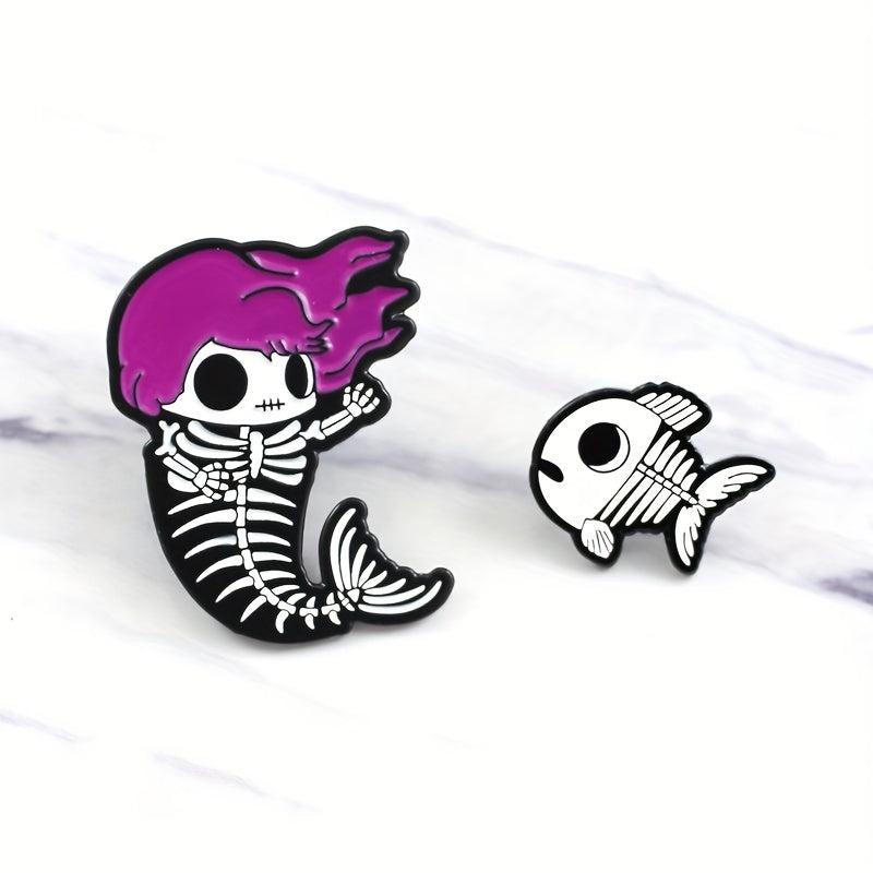 Cartoon Fish Bone Jewelry Brooch, Enamel Pins